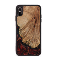 iPhone Xs Max Wood Phone Case - Joselin (Red, 800553)