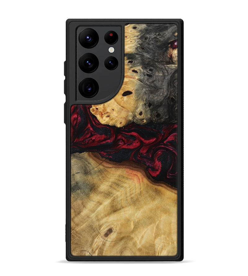 Galaxy S22 Ultra Wood Phone Case - Jair (Red, 800554)