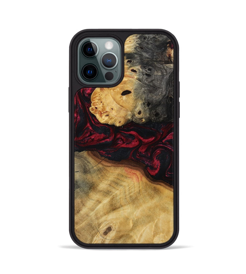 iPhone 12 Pro Wood Phone Case - Jair (Red, 800554)
