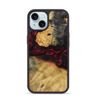 iPhone 15 Wood Phone Case - Jair (Red, 800554)