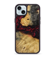 iPhone 15 Plus Wood Phone Case - Jair (Red, 800554)