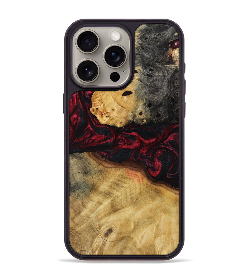 iPhone 15 Pro Max Wood Phone Case - Jair (Red, 800554)