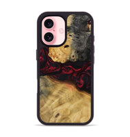 iPhone 16 Wood Phone Case - Jair (Red, 800554)