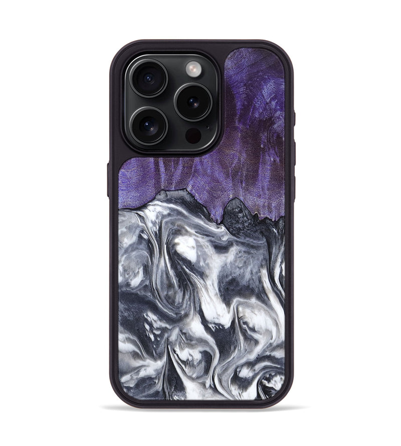 iPhone 15 Pro Wood Phone Case - Gunnar (Black & White, 800555)