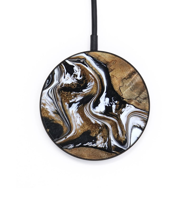 Circle Wood Wireless Charger - Rosanne (Black & White, 800556)