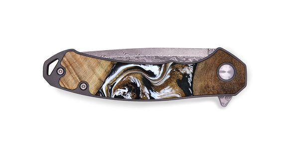 EDC Wood Pocket Knife - Rosanne (Black & White, 800556)