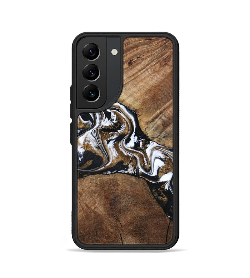Galaxy S22 Wood Phone Case - Rosanne (Black & White, 800556)