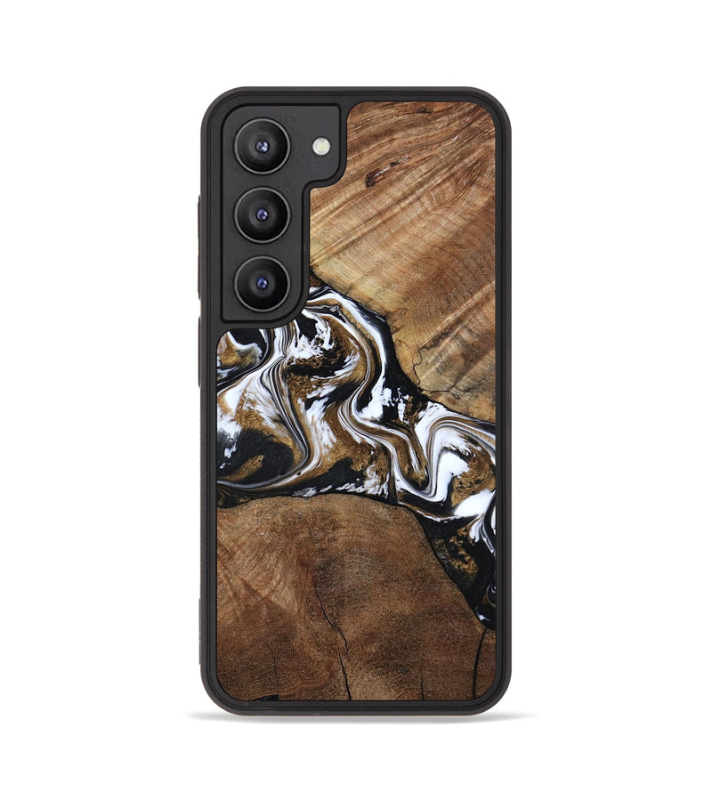 Galaxy S23 Wood Phone Case - Rosanne (Black & White, 800556)
