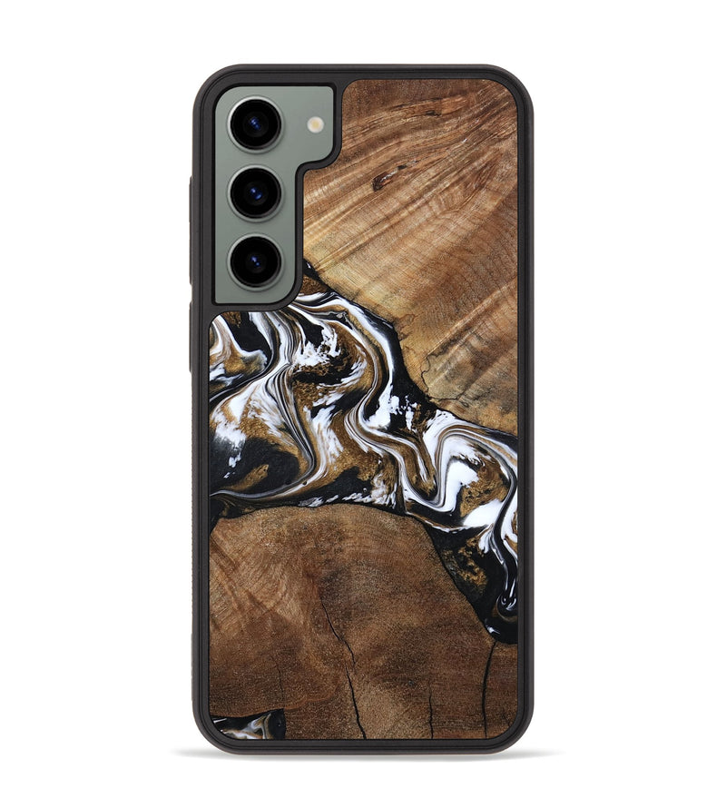 Galaxy S23 Plus Wood Phone Case - Rosanne (Black & White, 800556)