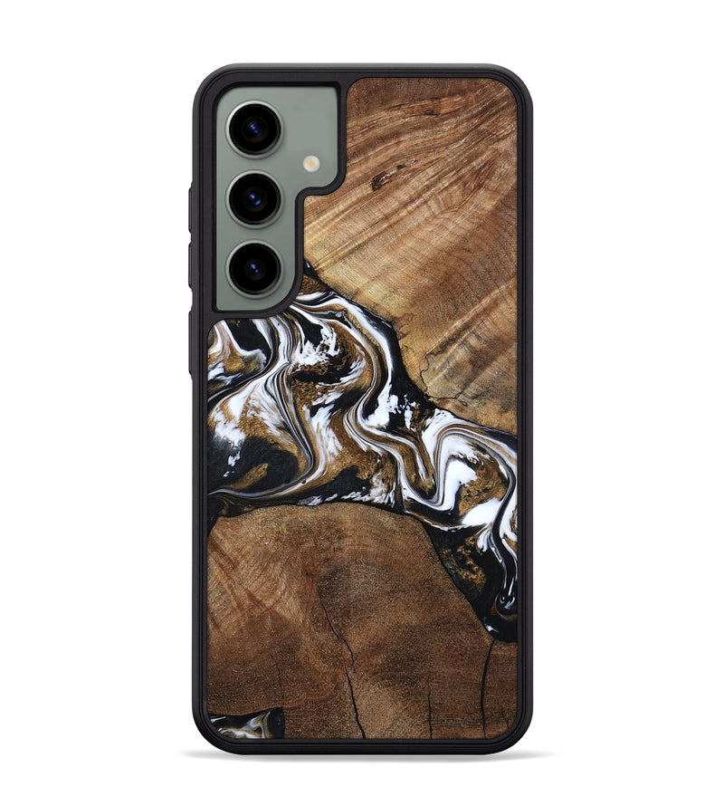 Galaxy S24 Plus Wood Phone Case - Rosanne (Black & White, 800556)