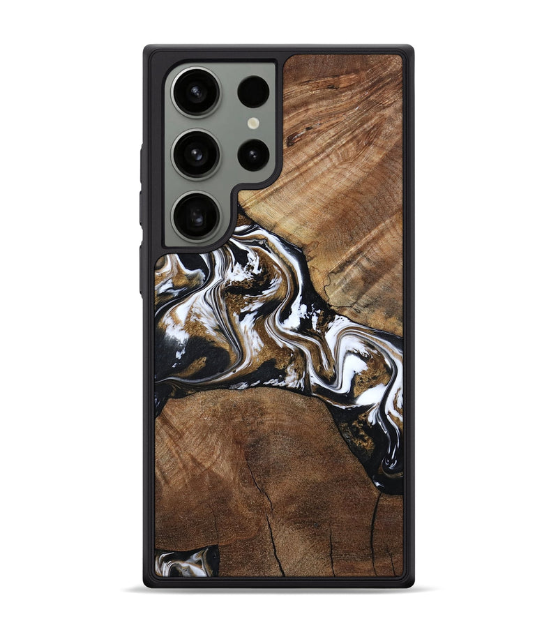 Galaxy S24 Ultra Wood Phone Case - Rosanne (Black & White, 800556)