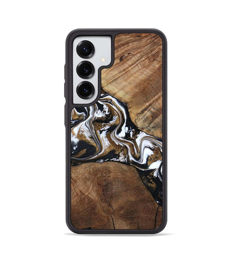 Galaxy S25 Wood Phone Case - Rosanne (Black & White, 800556)