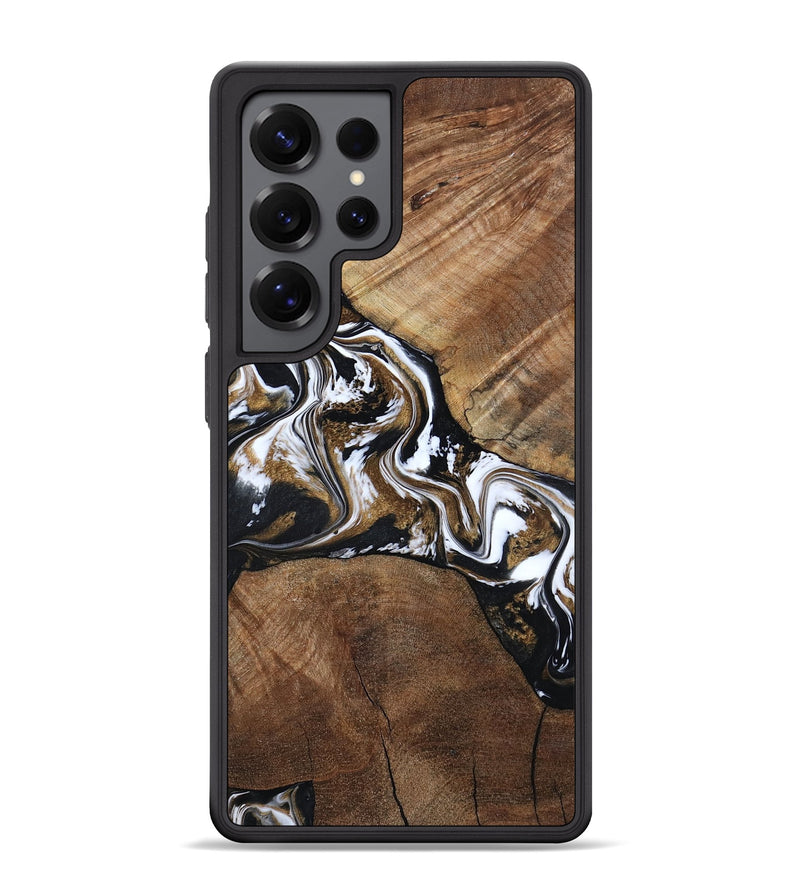 Galaxy S25 Ultra Wood Phone Case - Rosanne (Black & White, 800556)