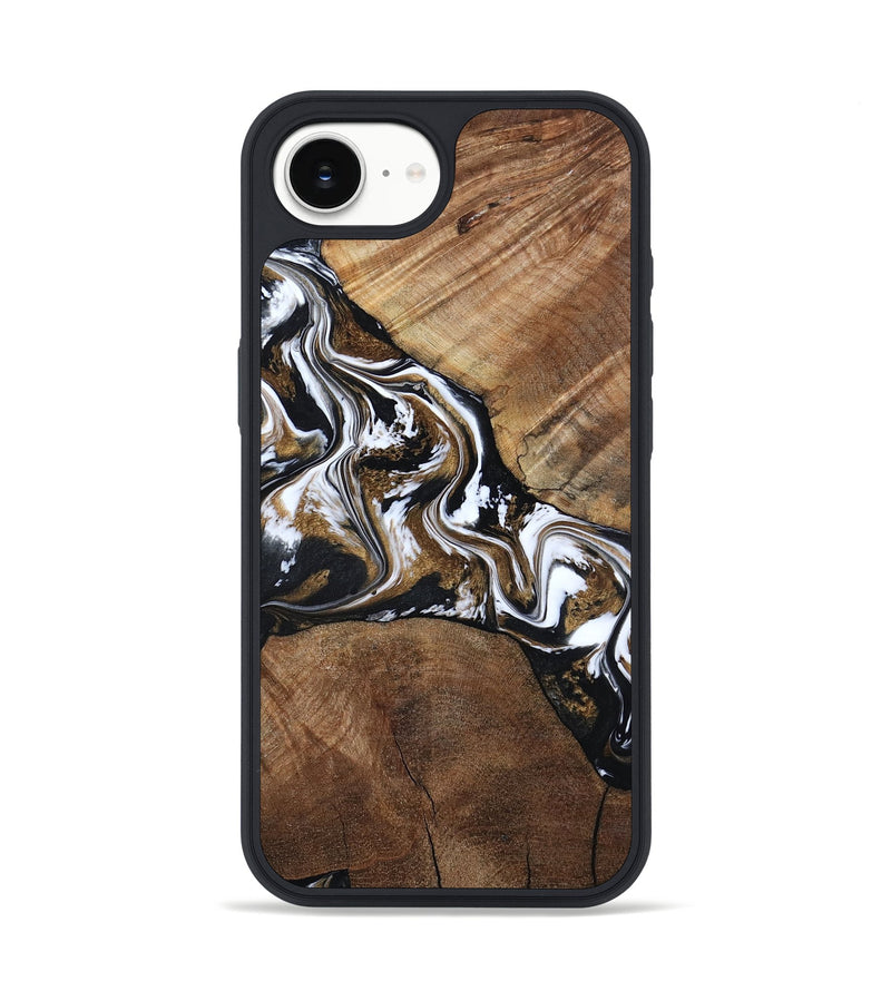 iPhone 16e Wood Phone Case - Rosanne (Black & White, 800556)