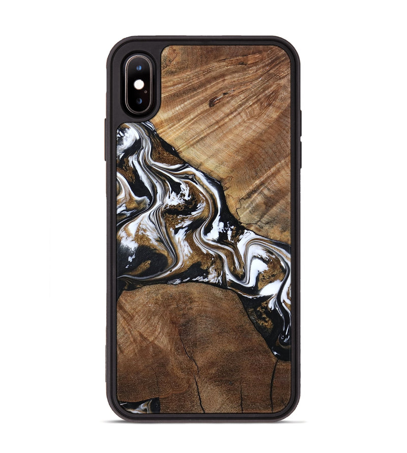 iPhone Xs Max Wood Phone Case - Rosanne (Black & White, 800556)