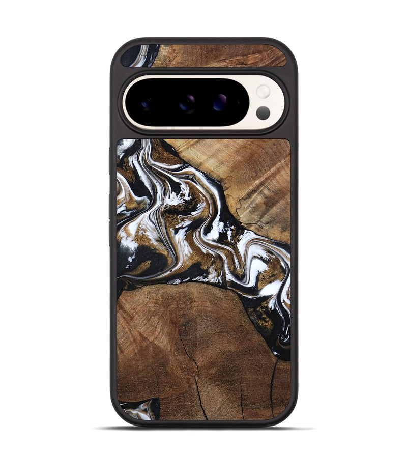 Pixel 9 Pro Wood Phone Case - Rosanne (Black & White, 800556)