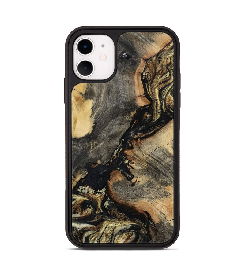 iPhone 11 Wood Phone Case - Ernest (Black & White, 800557)