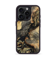iPhone 16 Pro Wood Phone Case - Ernest (Black & White, 800557)
