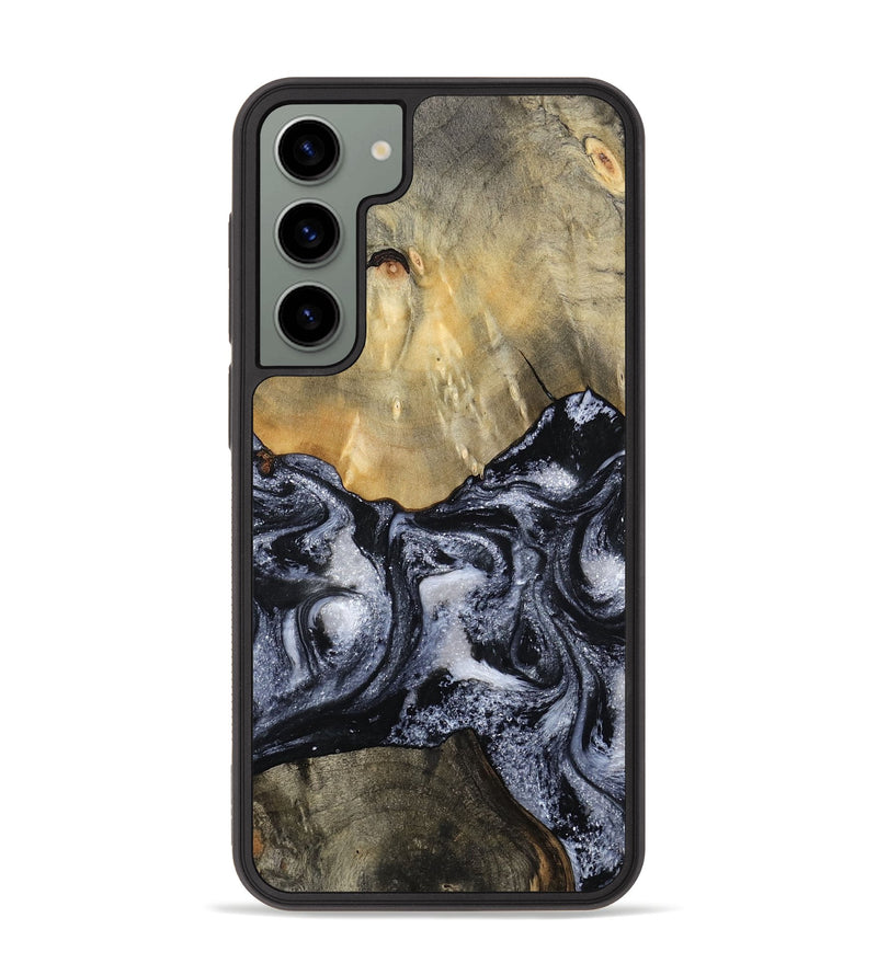 Galaxy S23 Plus Wood Phone Case - Andria (Black & White, 800558)