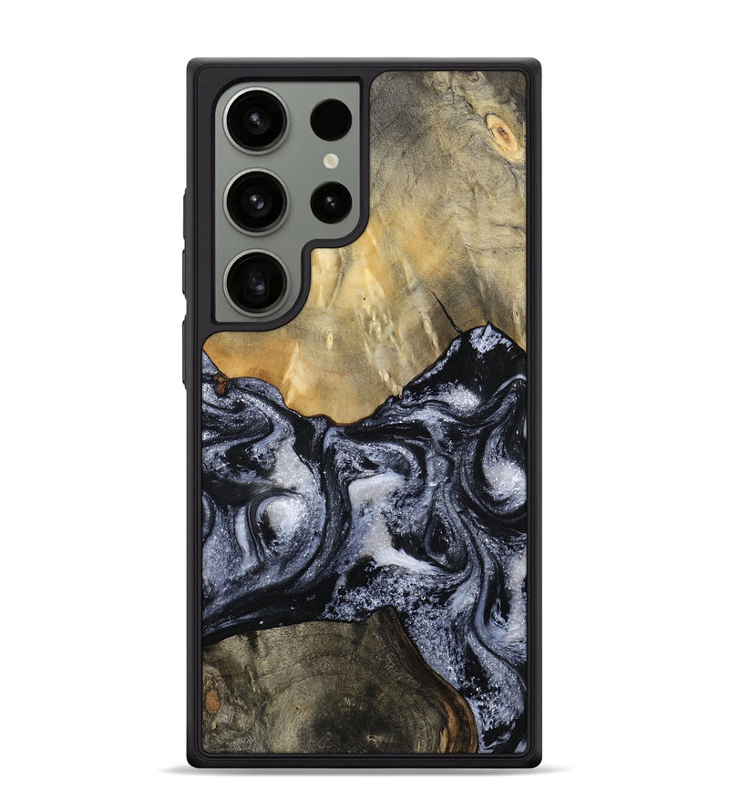 Galaxy S24 Ultra Wood Phone Case - Andria (Black & White, 800558)