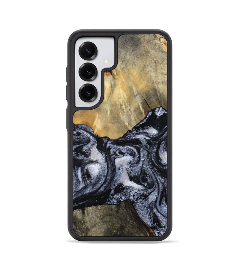 Galaxy S25 Wood Phone Case - Andria (Black & White, 800558)
