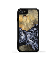 iPhone SE Wood Phone Case - Andria (Black & White, 800558)
