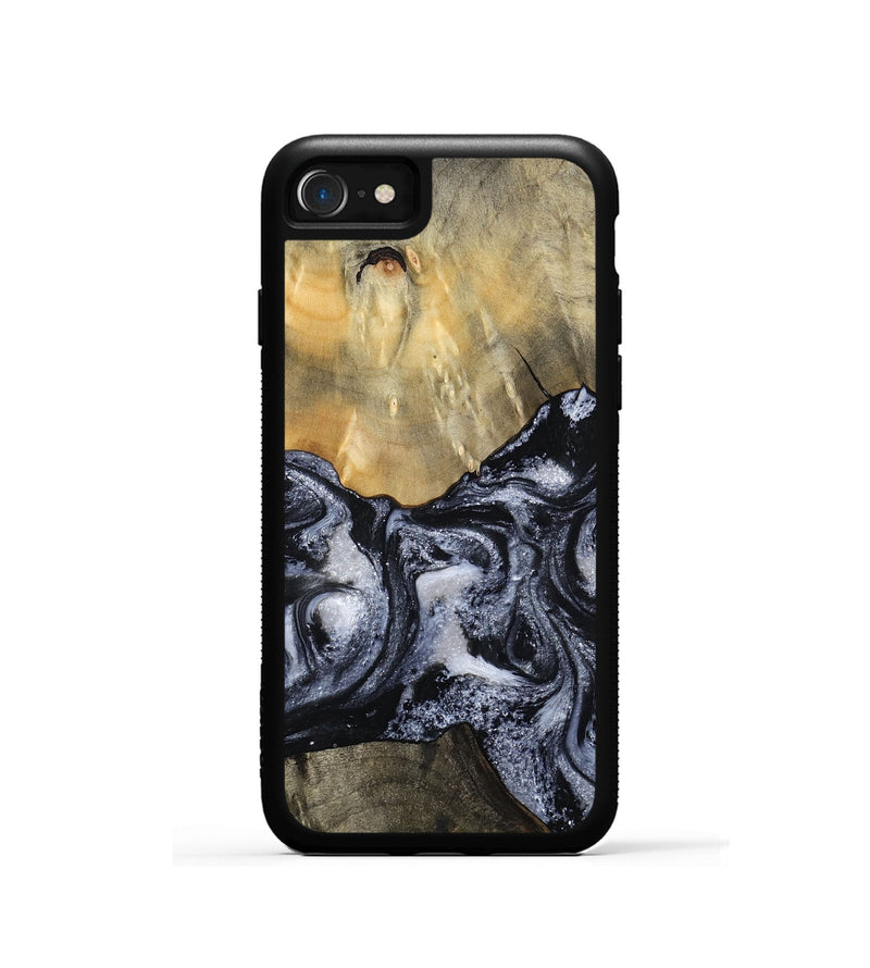 iPhone SE Wood Phone Case - Andria (Black & White, 800558)