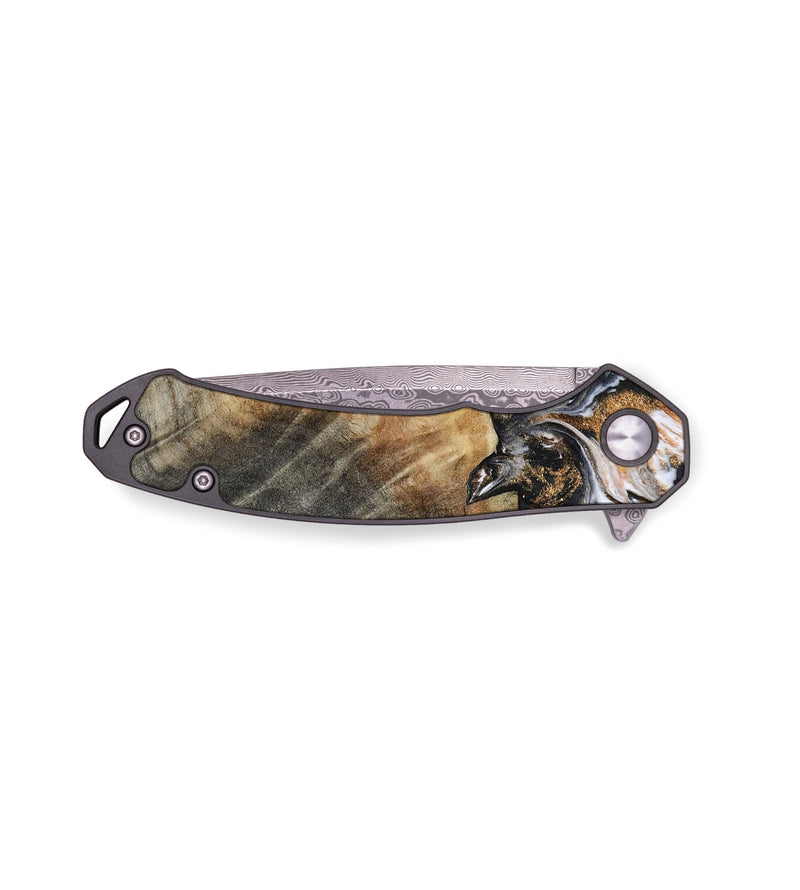 EDC Wood Pocket Knife - Hailee (Black & White, 800559)