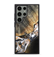 Galaxy S24 Ultra Wood Phone Case - Hailee (Black & White, 800559)