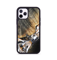 iPhone 11 Pro Wood Phone Case - Hailee (Black & White, 800559)