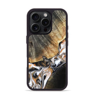 iPhone 16 Pro Wood Phone Case - Hailee (Black & White, 800559)
