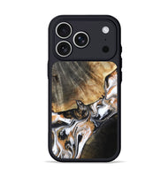 iPhone 17 Pro Wood Phone Case - Hailee (Black & White, 800559)