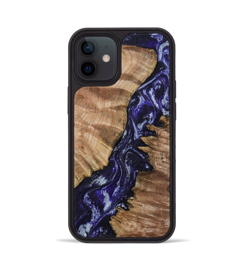 iPhone 12 Wood Phone Case - Taytum (Purple, 800603)