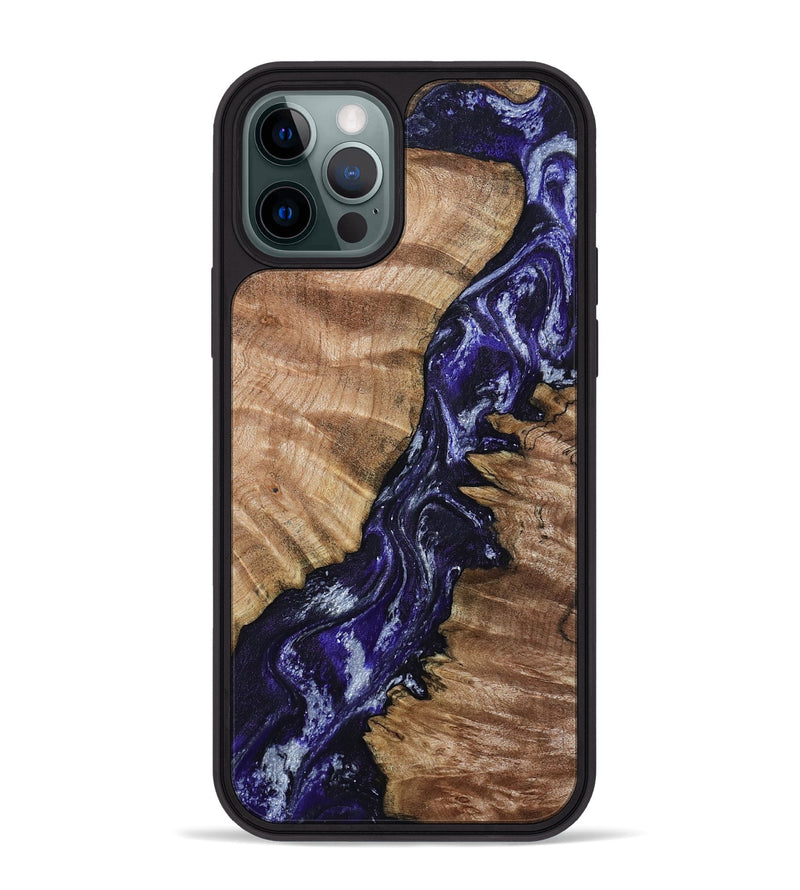 iPhone 12 Pro Max Wood Phone Case - Taytum (Purple, 800603)