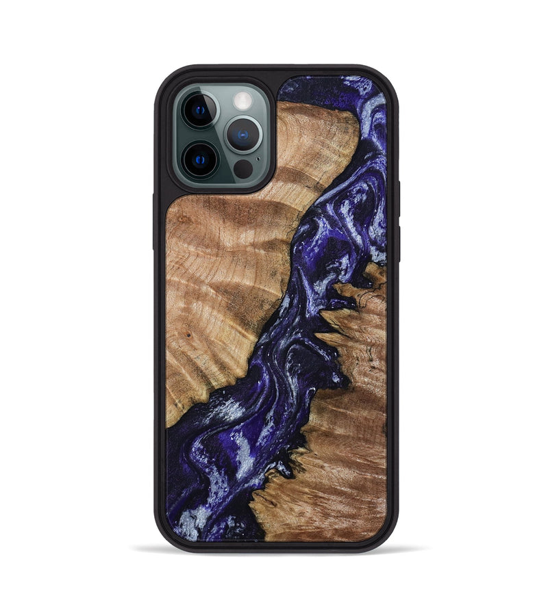 iPhone 12 Pro Wood Phone Case - Taytum (Purple, 800603)