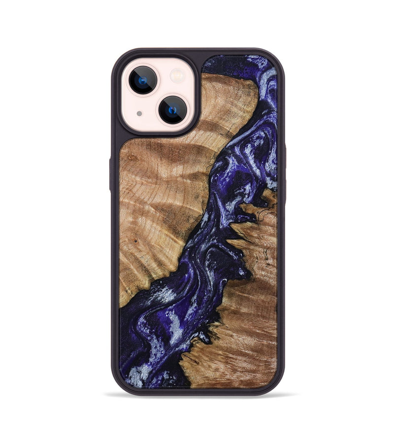iPhone 14 Wood Phone Case - Taytum (Purple, 800603)