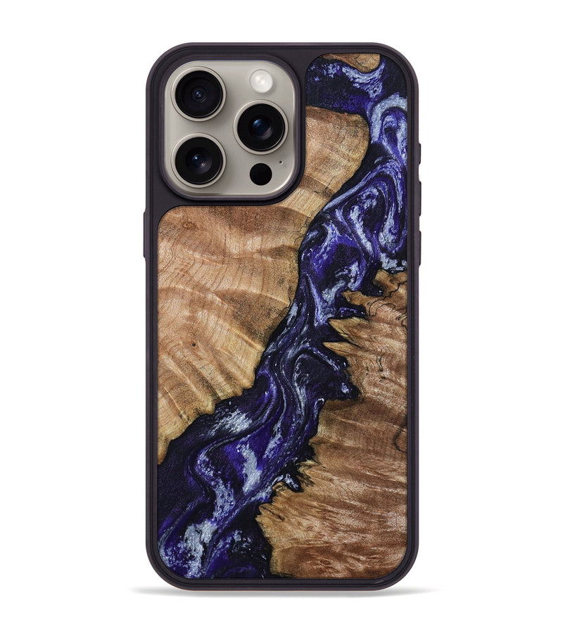 iPhone 15 Pro Max Wood Phone Case - Taytum (Purple, 800603)
