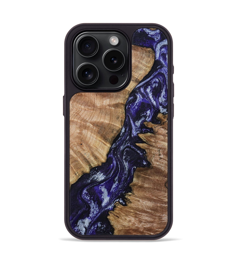 iPhone 15 Pro Wood Phone Case - Taytum (Purple, 800603)