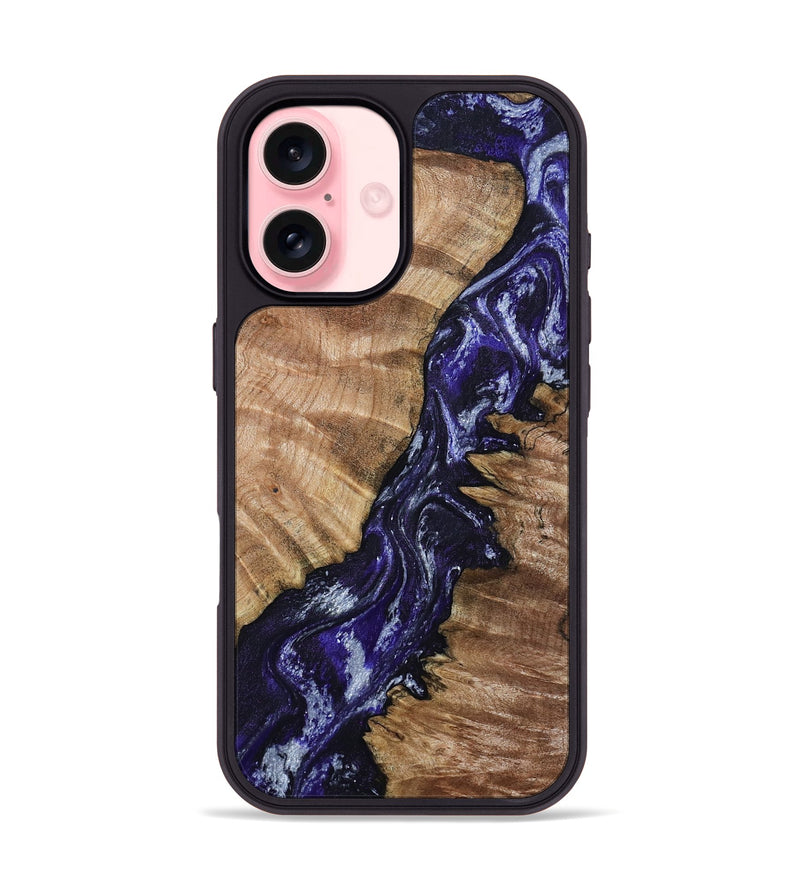 iPhone 16 Wood Phone Case - Taytum (Purple, 800603)