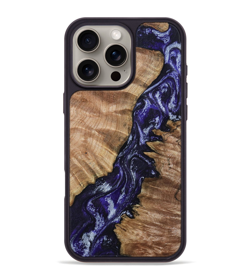 iPhone 16 Pro Max Wood Phone Case - Taytum (Purple, 800603)