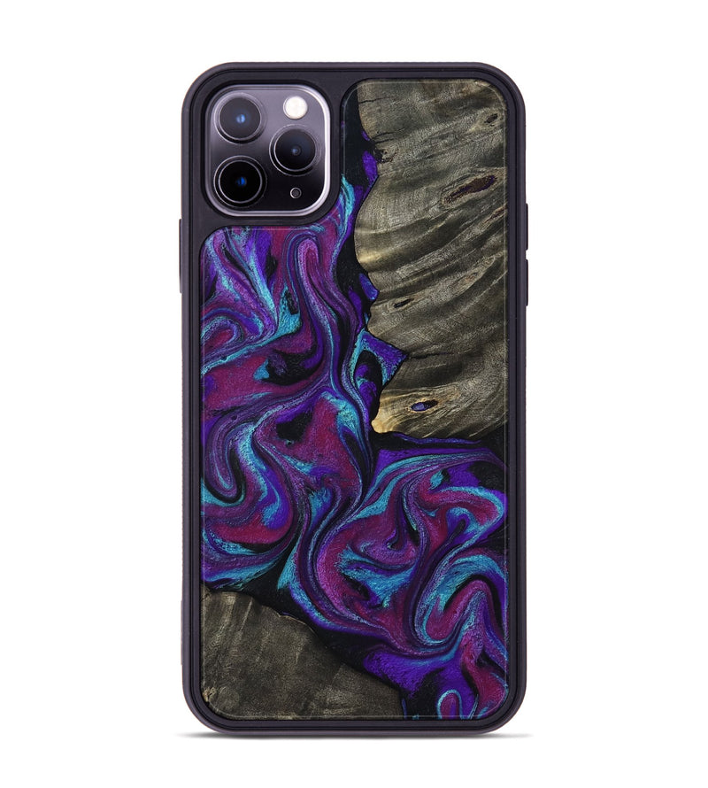 iPhone 11 Pro Max Wood Phone Case - Alva (Purple, 800604)