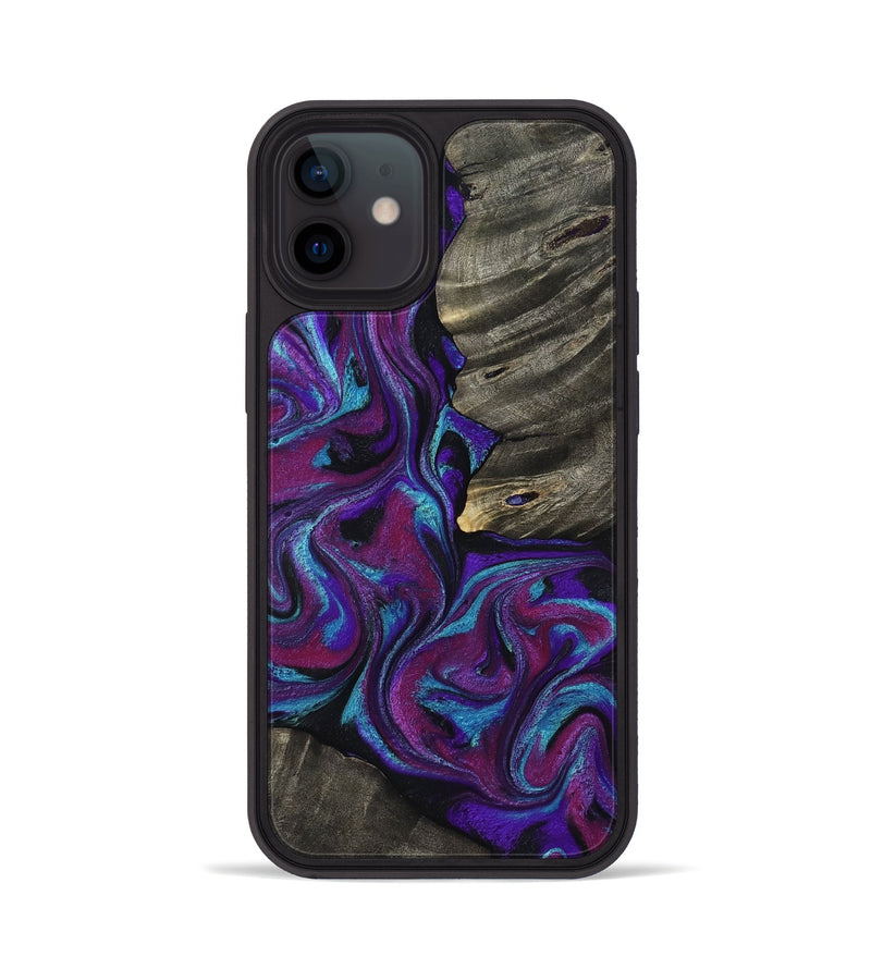 iPhone 12 Wood Phone Case - Alva (Purple, 800604)