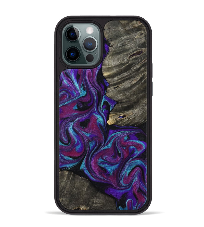 iPhone 12 Pro Max Wood Phone Case - Alva (Purple, 800604)