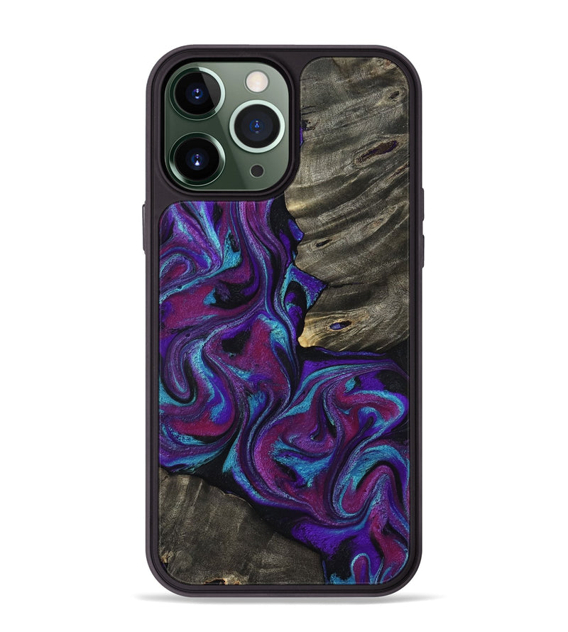 iPhone 13 Pro Max Wood Phone Case - Alva (Purple, 800604)