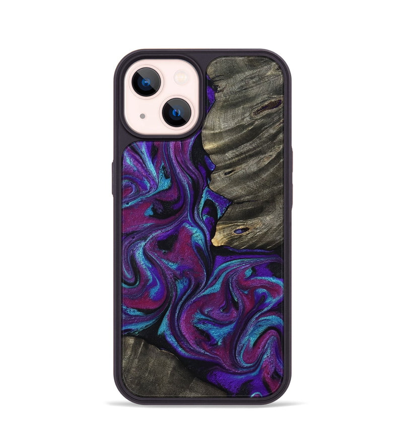 iPhone 14 Wood Phone Case - Alva (Purple, 800604)