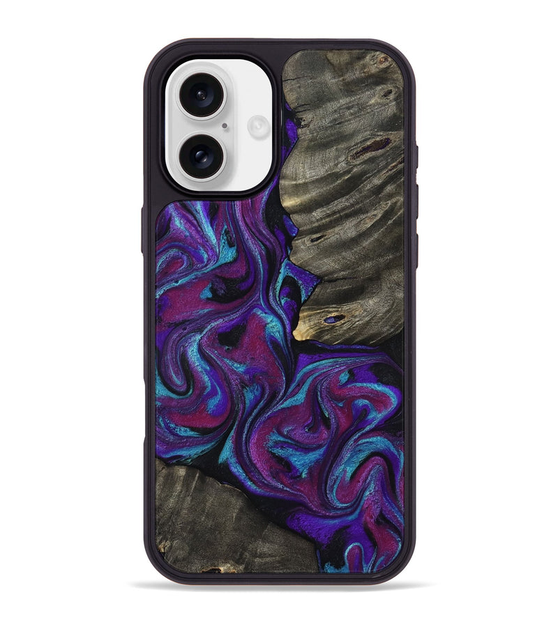 iPhone 16 Plus Wood Phone Case - Alva (Purple, 800604)
