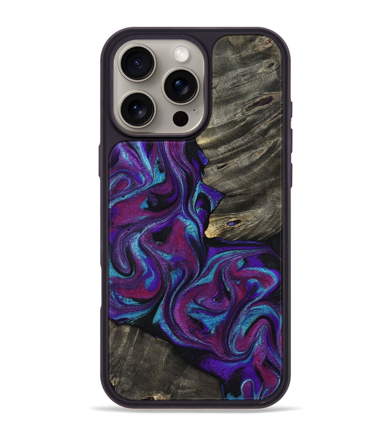 iPhone 16 Pro Max Wood Phone Case - Alva (Purple, 800604)
