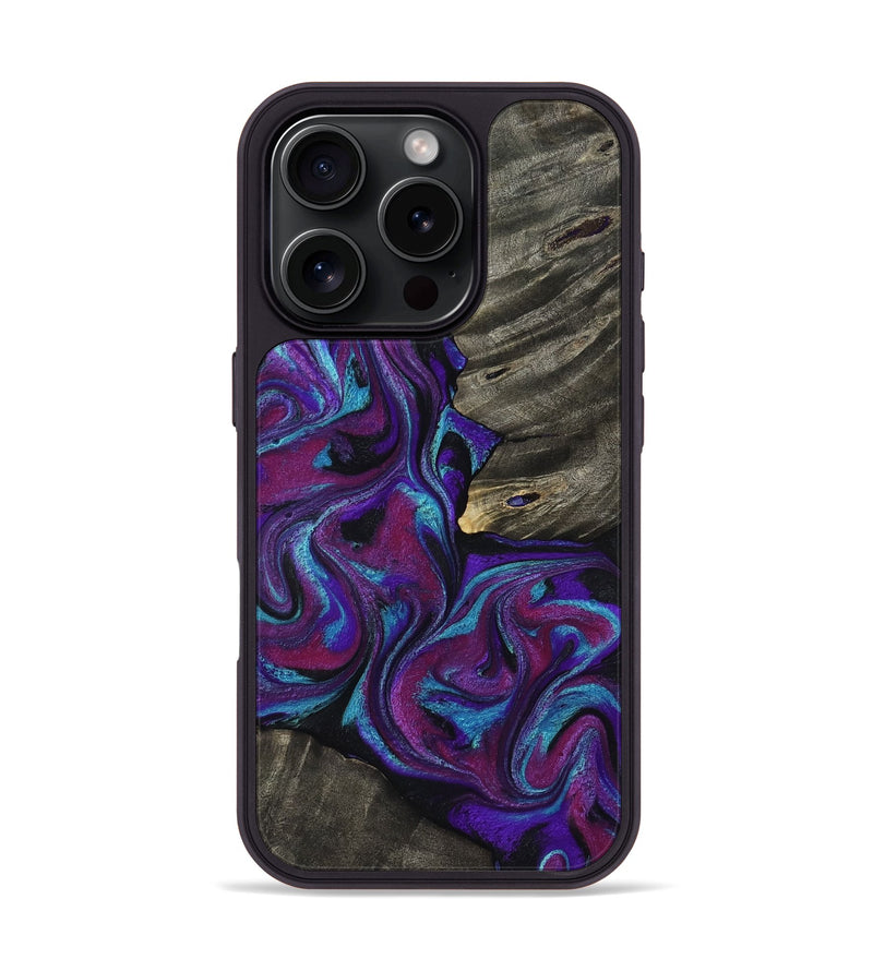 iPhone 16 Pro Wood Phone Case - Alva (Purple, 800604)