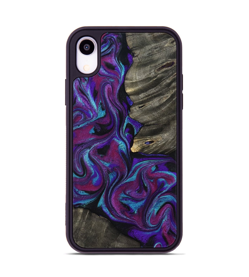 iPhone Xr Wood Phone Case - Alva (Purple, 800604)