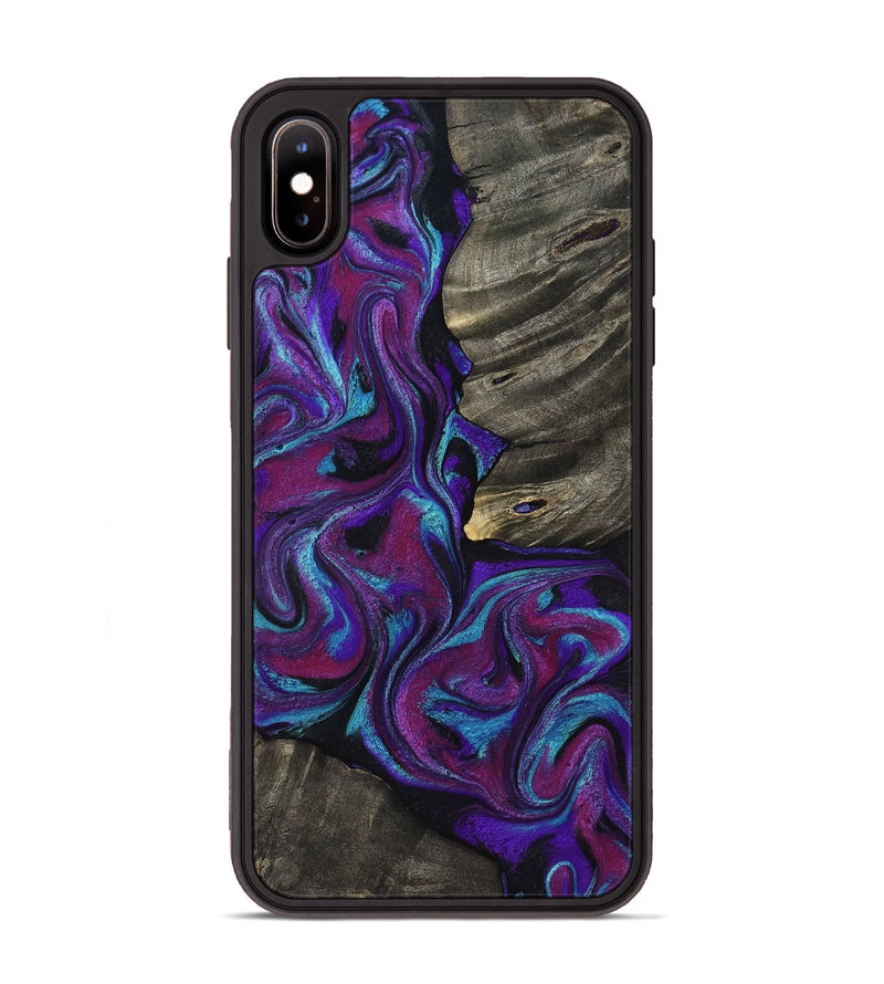 iPhone Xs Max Wood Phone Case - Alva (Purple, 800604)